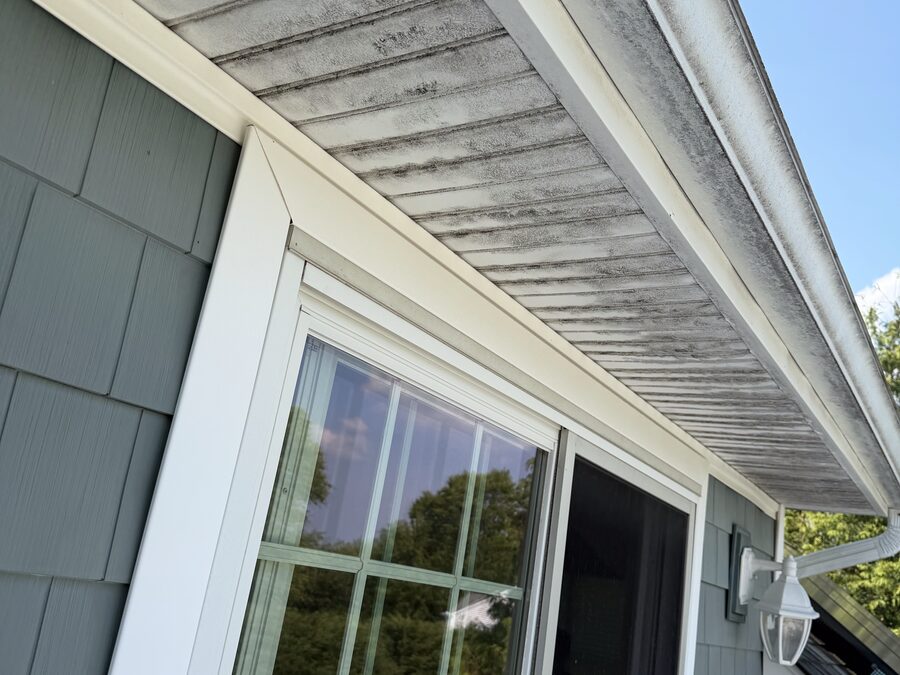 Soffit & Eaves Wash before — All Pro Exterior Cleaning, Ocean & Monmouth County NJ