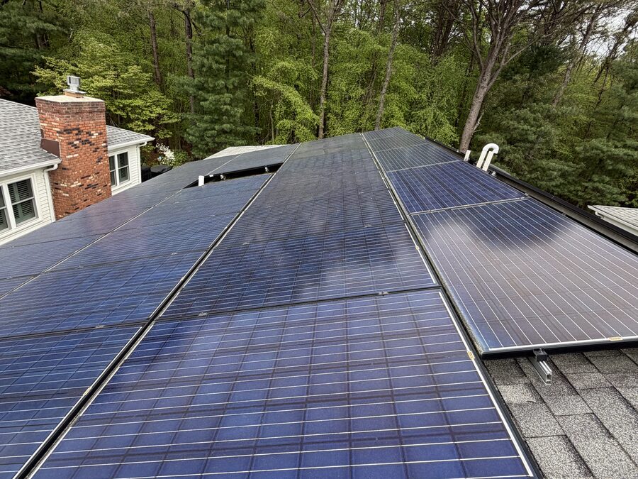 Solar Panel Cleaning before — All Pro Exterior Cleaning, Ocean & Monmouth County NJ